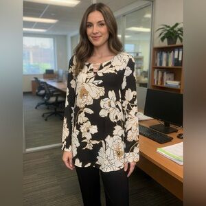 NWOT Apt 9 Floral Blouse Sz Large